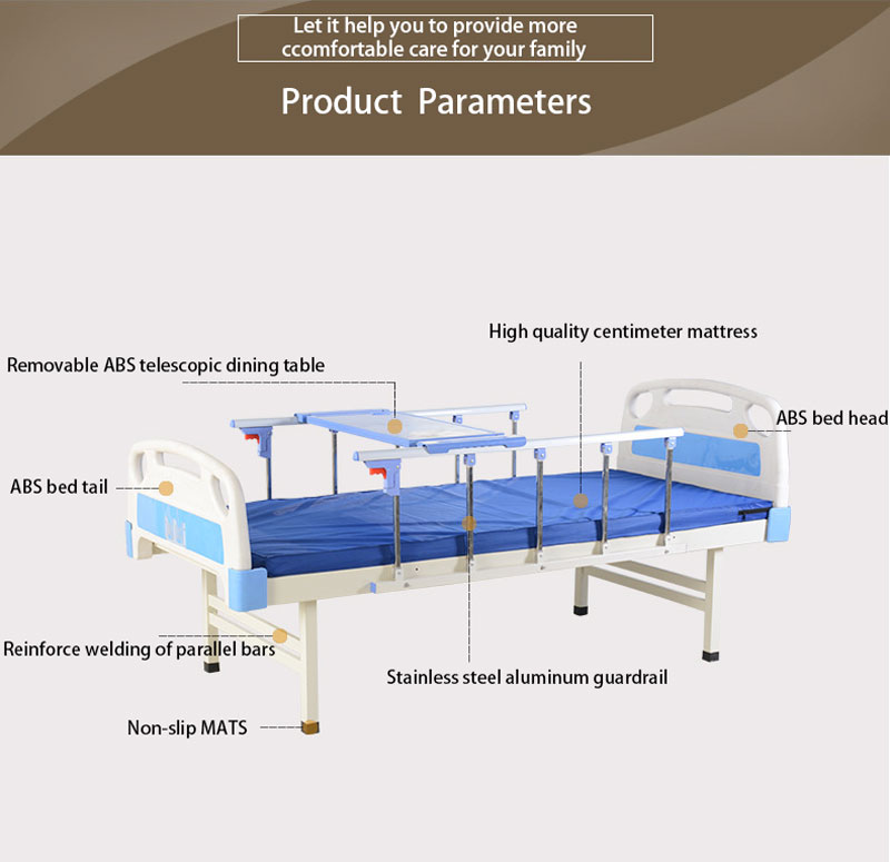 simple flat hospital bed