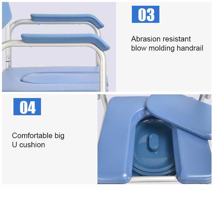 Krankenhaus-Toilettenstuhl-Rollstuhl