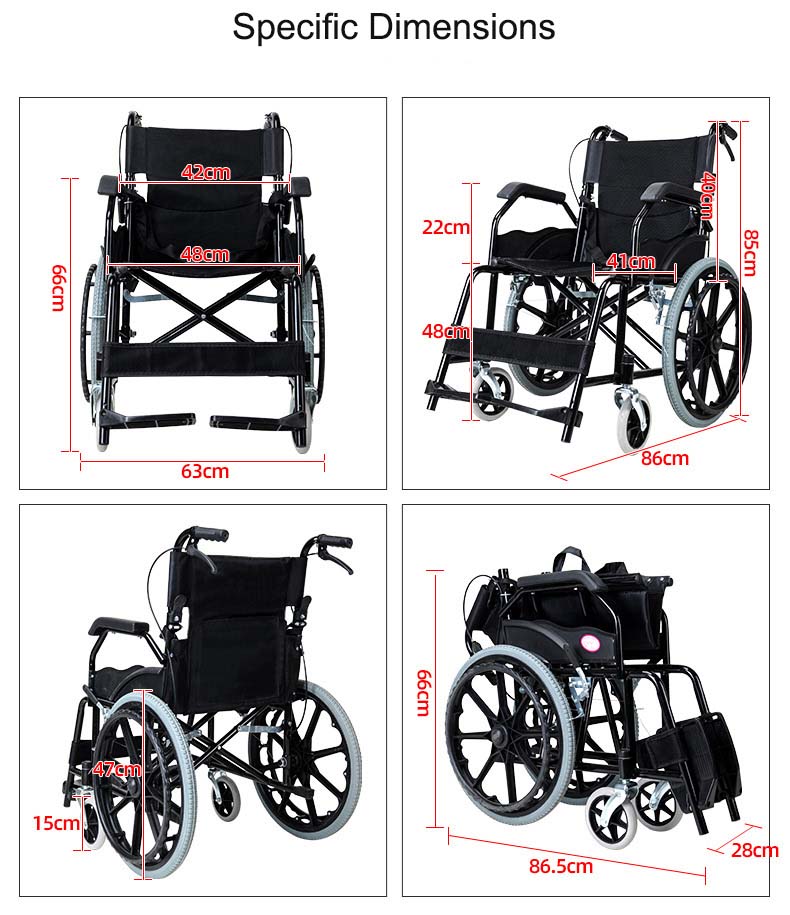portable light manual wheelchair