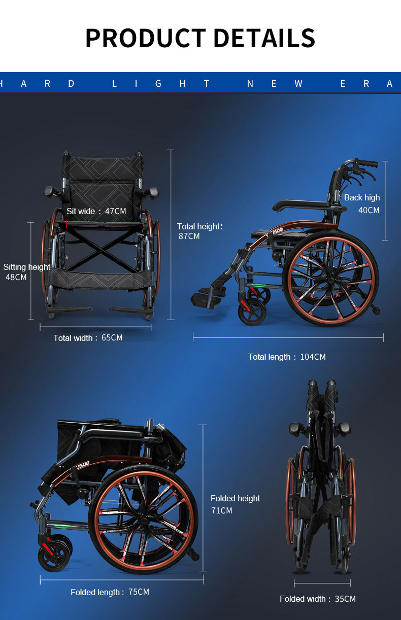 Rollstühle aus Aluminium für Behinderte