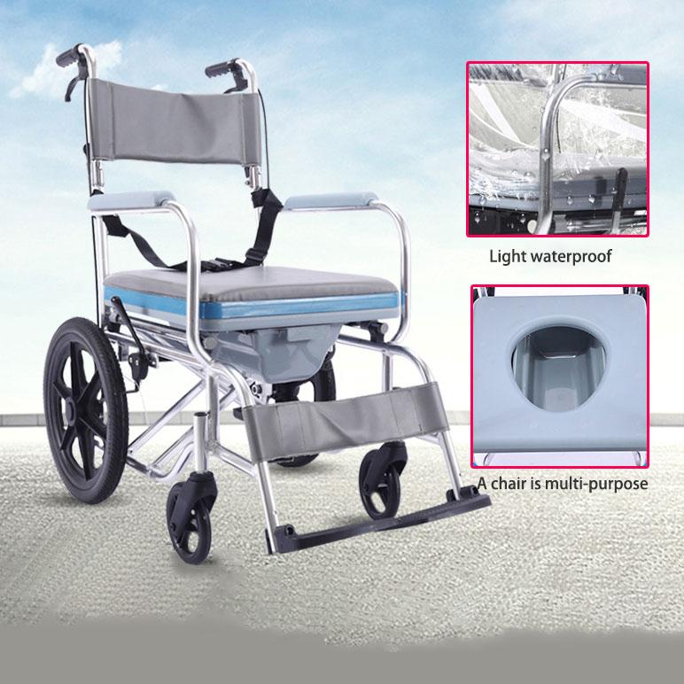 mobile bathroom commode wheelchair
