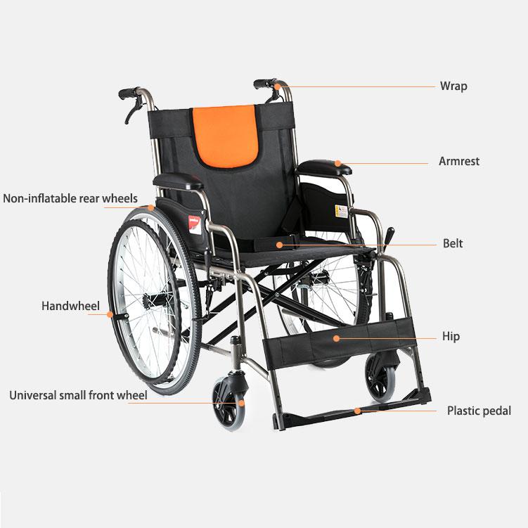 lightweight and foldable wheelchair