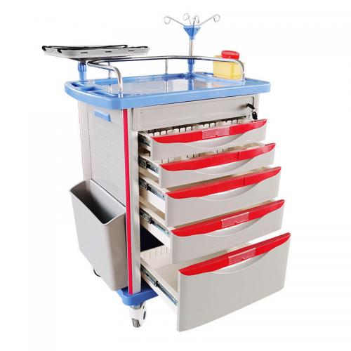  hospital crash cart medical trolley