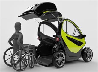 Ottieni un aiuto per il trasporto di sedie a rotelle da un'auto a guida autonoma Tech